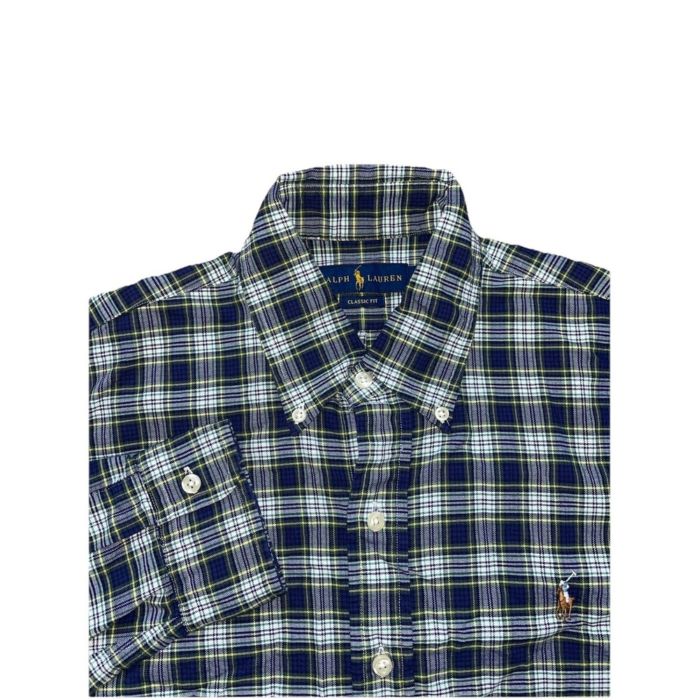 Polo Ralph Lauren Classic Fit L/S Shirt Multicolored Plaid‎ Flesh Pony Men's S